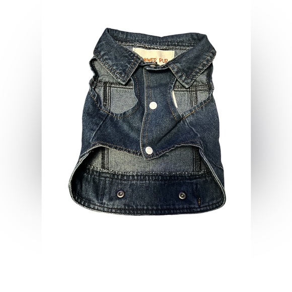 Flower Pup Distressed Guns and Roses Denim Jacket - Picture 2 of 4